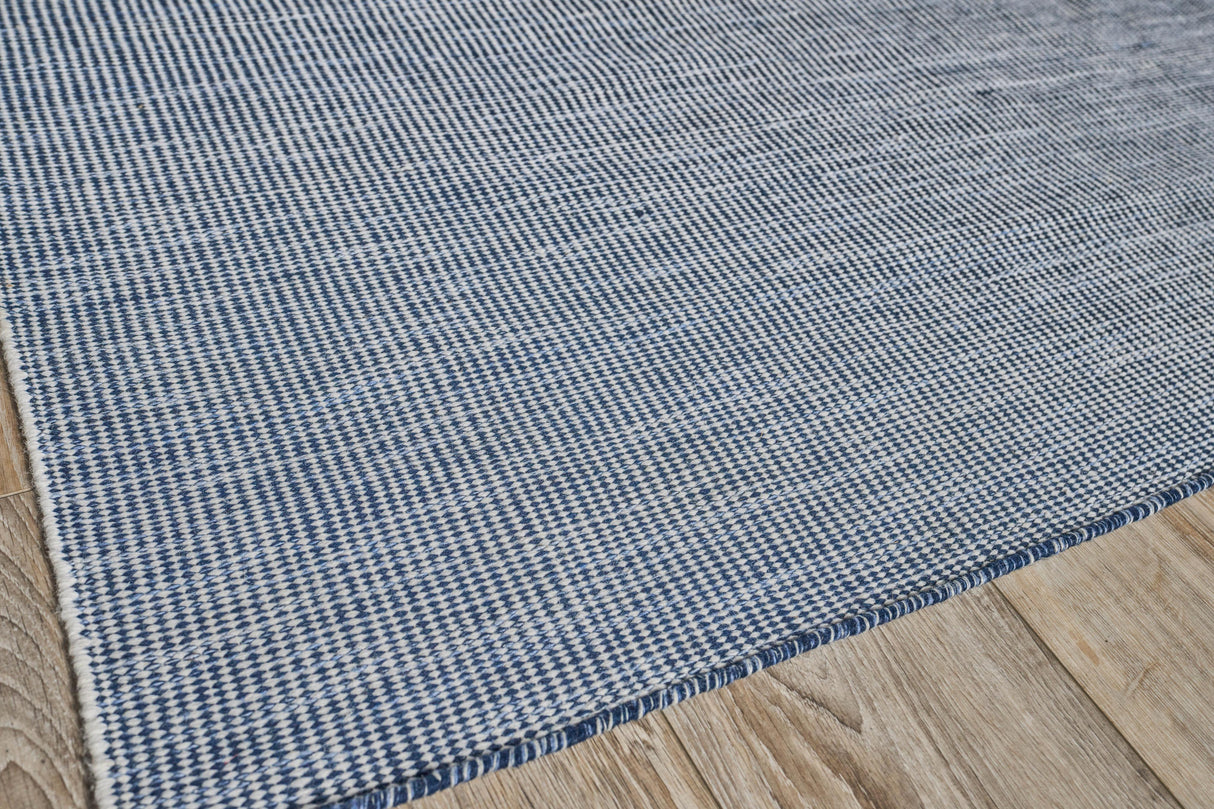 Exquisite Rugs Lenzi Indoor/Outdoor Flatweave PET yarn 4864 Blue 9' x 12' Area Rug