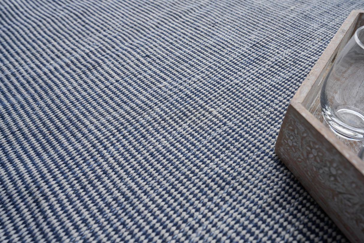 Exquisite Rugs Lenzi Indoor/Outdoor Flatweave PET yarn 4864 Blue 9' x 12' Area Rug