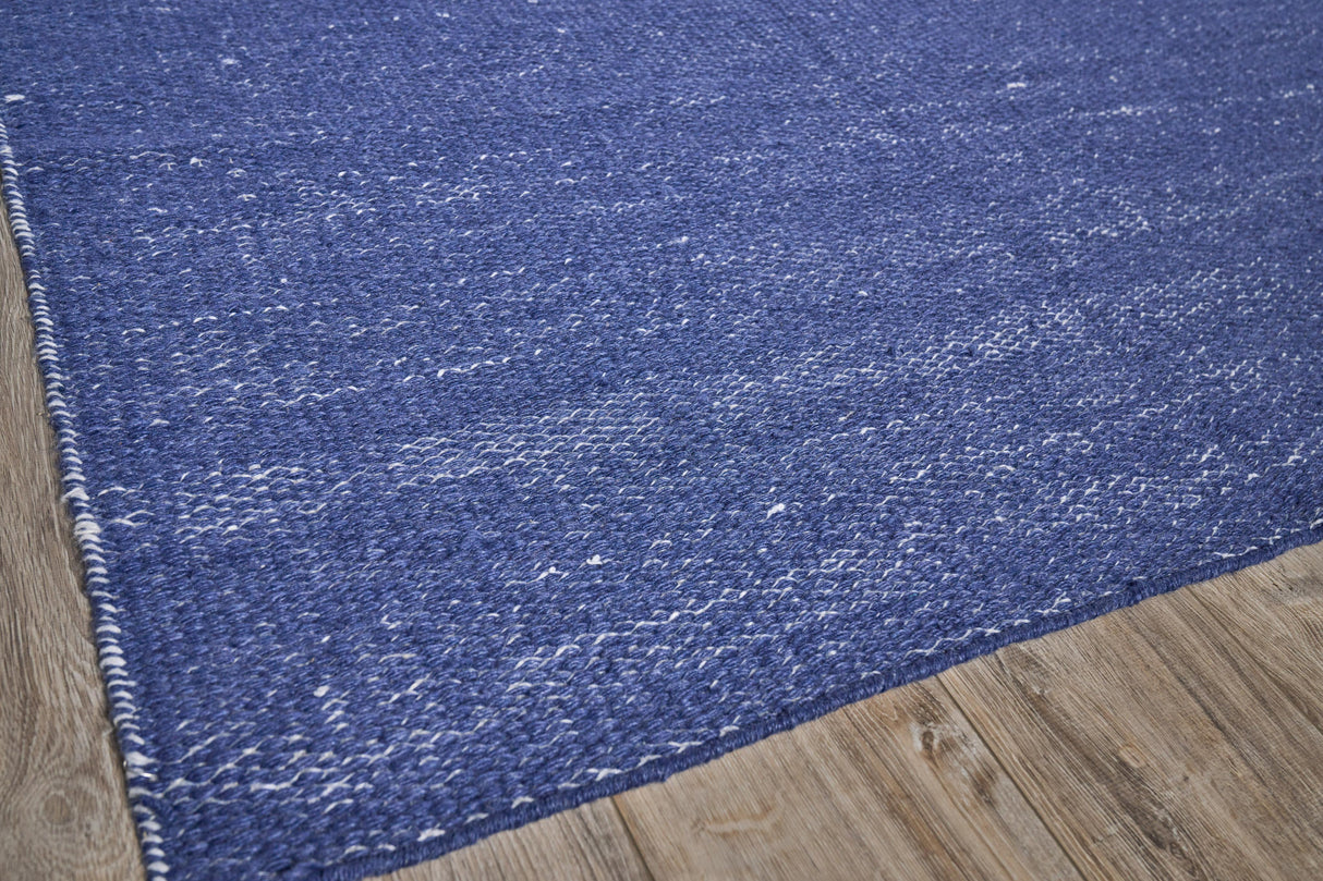 Exquisite Rugs Loro Indoor/Outdoor Flatweave PET yarn 4859 Navy 10' x 14' Area Rug