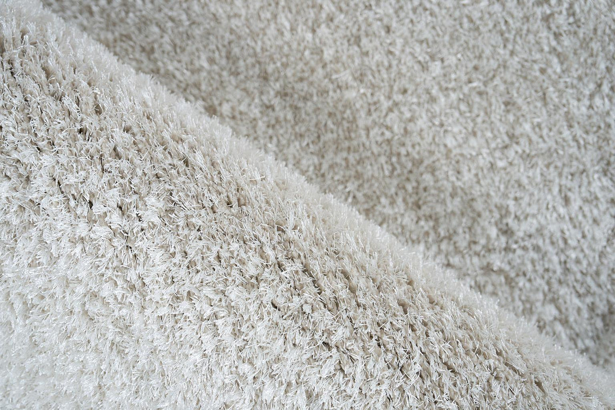 Exquisite Rugs Luxe Shag Power-loomed Polyester/Microfiber 5478 Light Beige 4' x 6' Area Rug