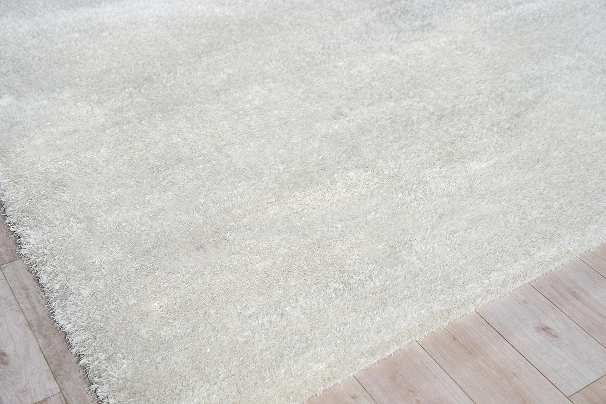 Exquisite Rugs Luxe Shag Power-loomed Polyester/Microfiber 5478 Light Beige 4' x 6' Area Rug