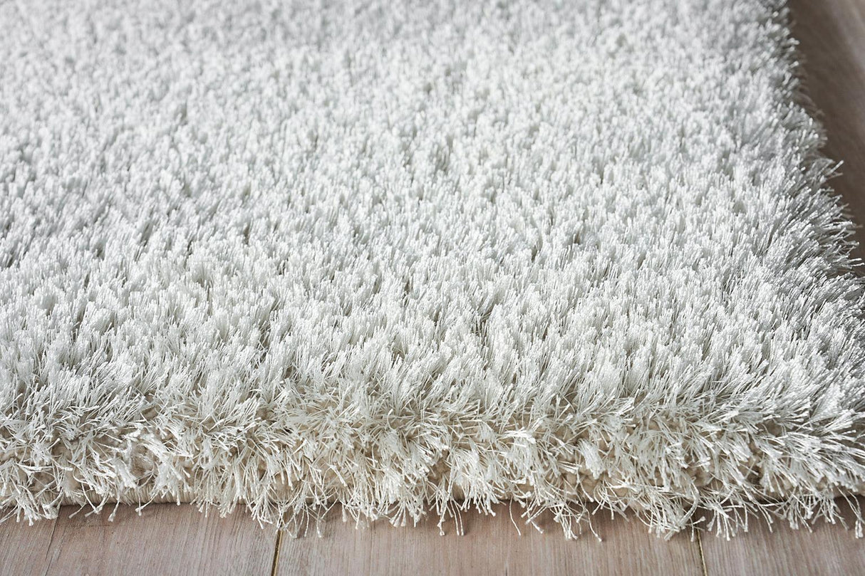 Exquisite Rugs Luxe Shag Power-loomed Polyester/Microfiber 5478 Light Beige 4' x 6' Area Rug
