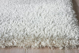Exquisite Rugs Luxe Shag Power-loomed Polyester/Microfiber 5478 Light Beige 4' x 6' Area Rug