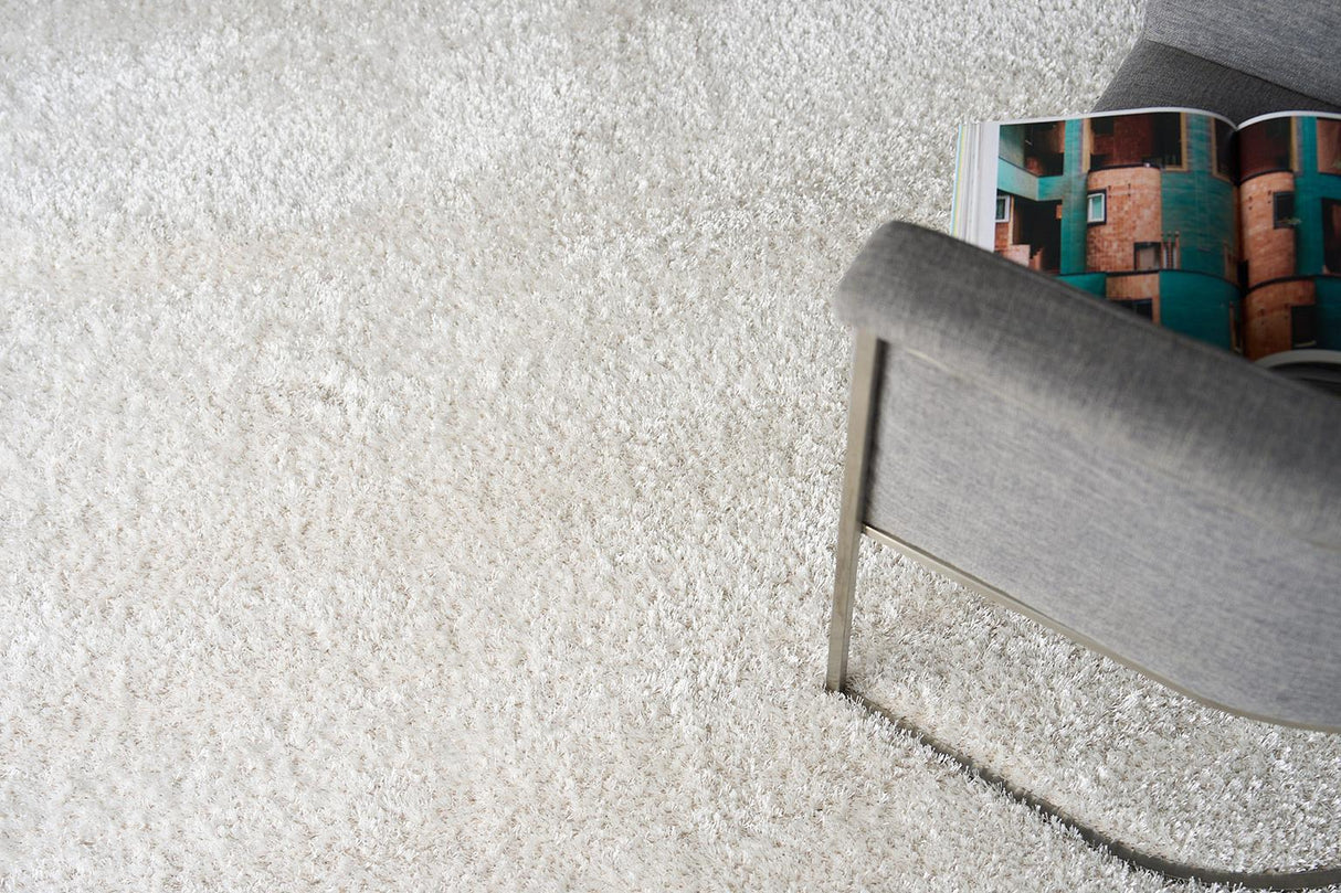Exquisite Rugs Luxe Shag Power-loomed Polyester/Microfiber 5478 Light Beige 4' x 6' Area Rug