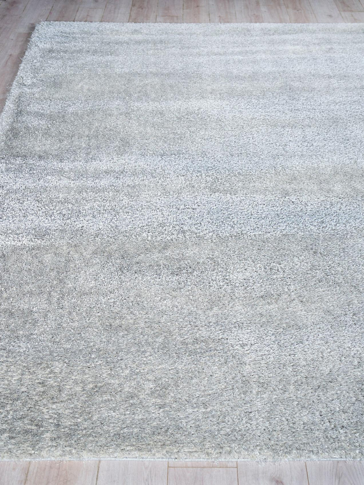 Exquisite Rugs Luxe Shag Power-loomed Polyester/Microfiber 5482 Silver 10' x 14' Area Rug