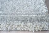 Exquisite Rugs Luxe Shag Power-loomed Polyester/Microfiber 5482 Silver 4' x 6' Area Rug