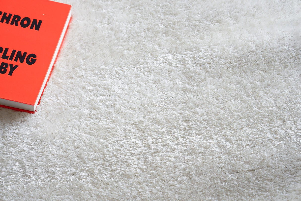 Exquisite Rugs Luxe Shag Power-loomed Polyester/Microfiber 5494 Ivory 4' x 6' Area Rug