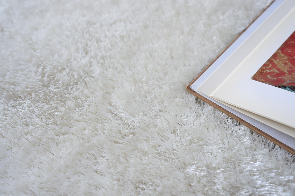 Exquisite Rugs Luxe Shag Power-loomed Polyester/Microfiber 5494 Ivory 4' x 6' Area Rug