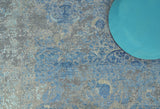 Exquisite Rugs Maison Hand-knotted Wool/Bamboo Silk 2470 Gray/Blue 8' x 10' Area Rug