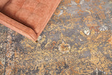 Exquisite Rugs Maison Hand-knotted Wool/Bamboo Silk 2471 Gray/Orange 9' x 12' Area Rug