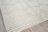 Exquisite Rugs Manzoni Hand-loomed New Zealand Wool 4873 Ivory 10' x 14' Area Rug