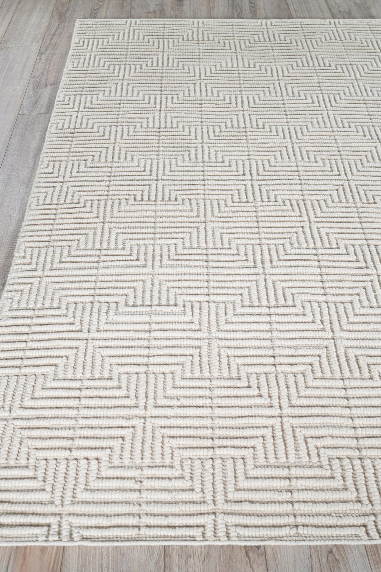 Exquisite Rugs Manzoni Hand-loomed New Zealand Wool 4873 Ivory 10' x 14' Area Rug