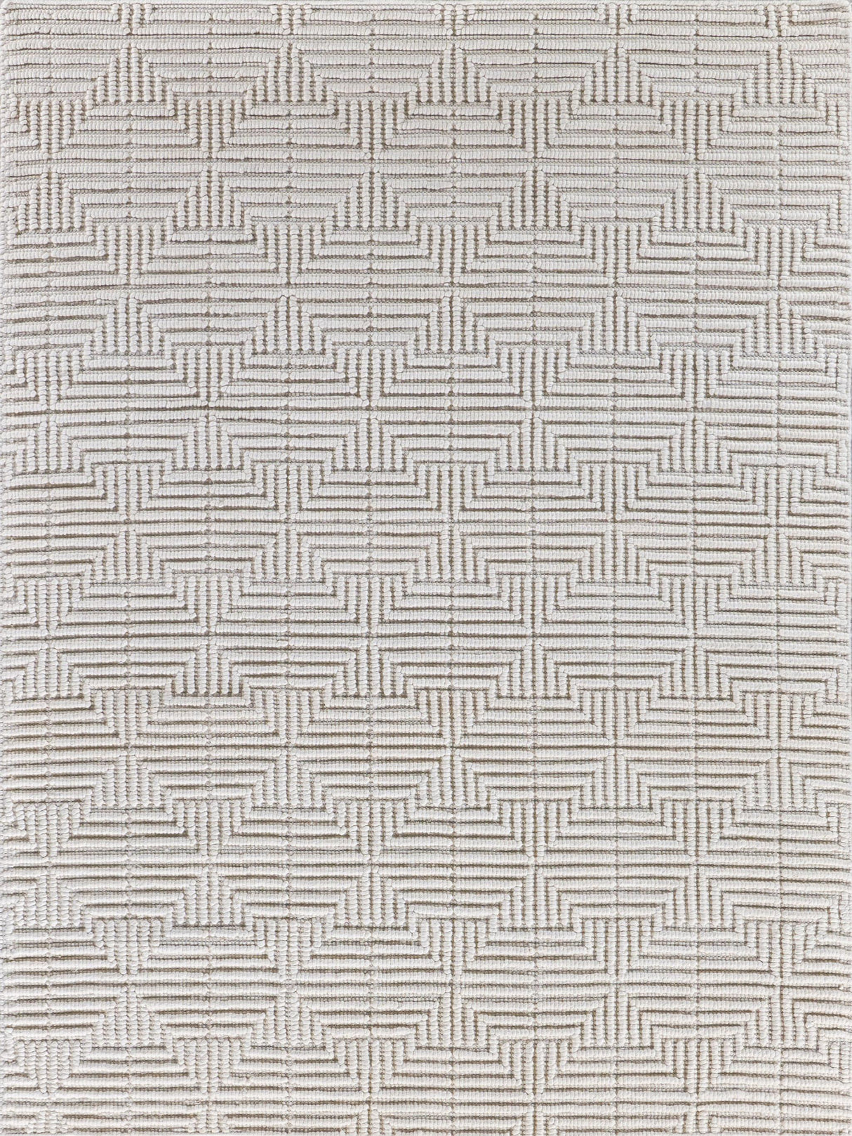 Exquisite Manzoni Hand-loomed New Zealand Wool Ivory Area Rug 8.0'X10.0' Rug
