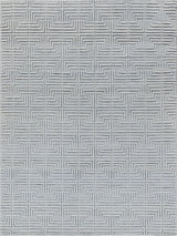 Exquisite Rugs Manzoni Hand-loomed New Zealand Wool 4874 Silver 10' x 14' Area Rug