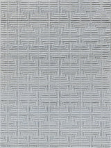 Exquisite Manzoni Hand-loomed New Zealand Wool Silver Area Rug 10.0'X14.0' Rug