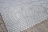Exquisite Rugs Manzoni Hand-loomed New Zealand Wool 4874 Silver 10' x 14' Area Rug