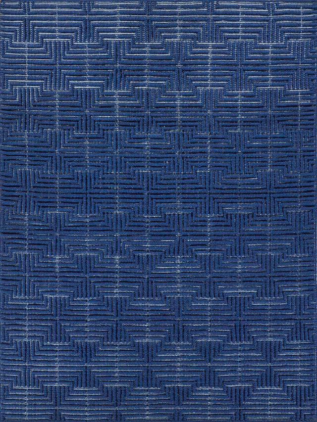 Exquisite Rugs Manzoni Hand-loomed New Zealand Wool 4875 Navy 10' x 14' Area Rug