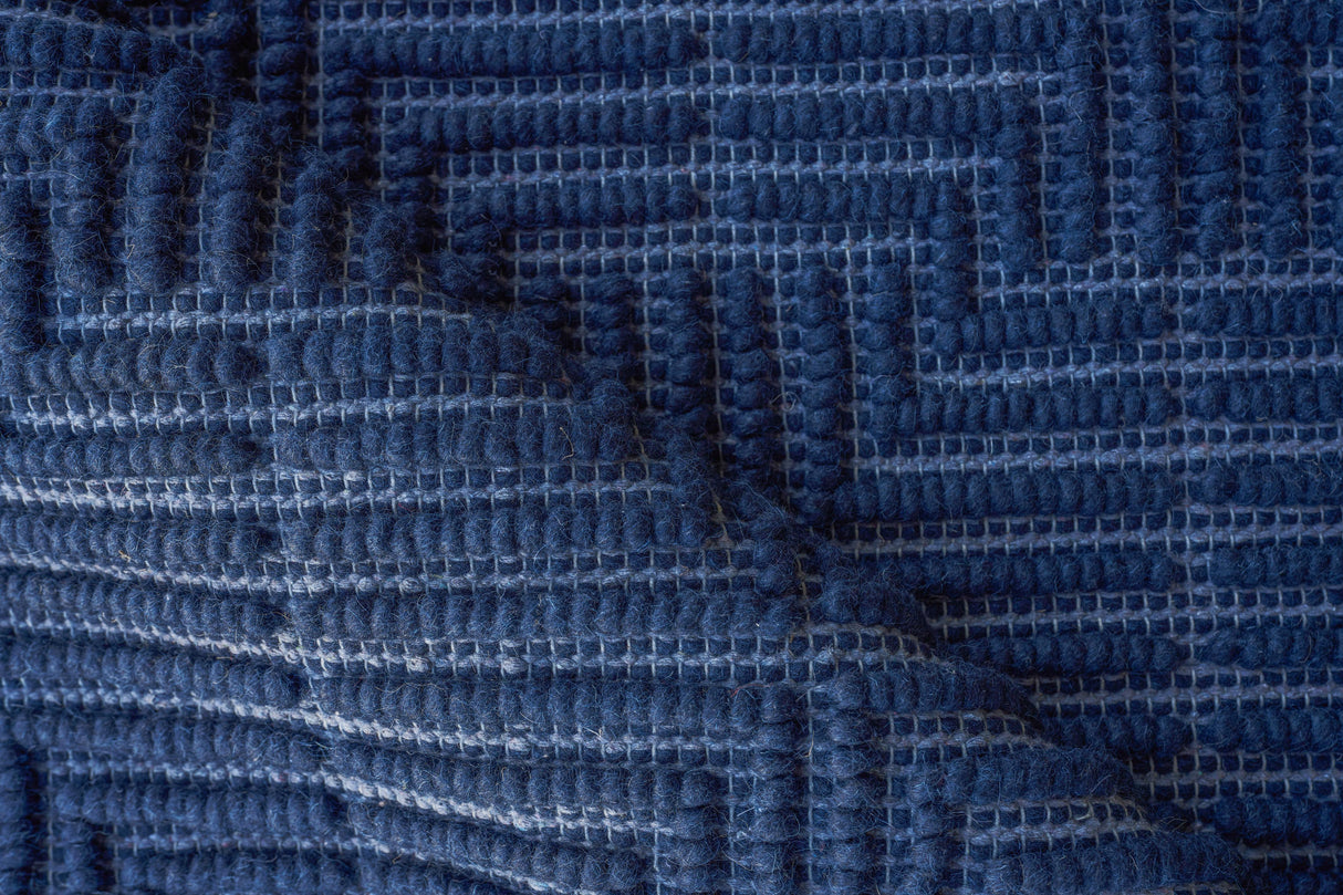 Exquisite Rugs Manzoni Hand-loomed New Zealand Wool 4875 Navy 12' x 15' Area Rug