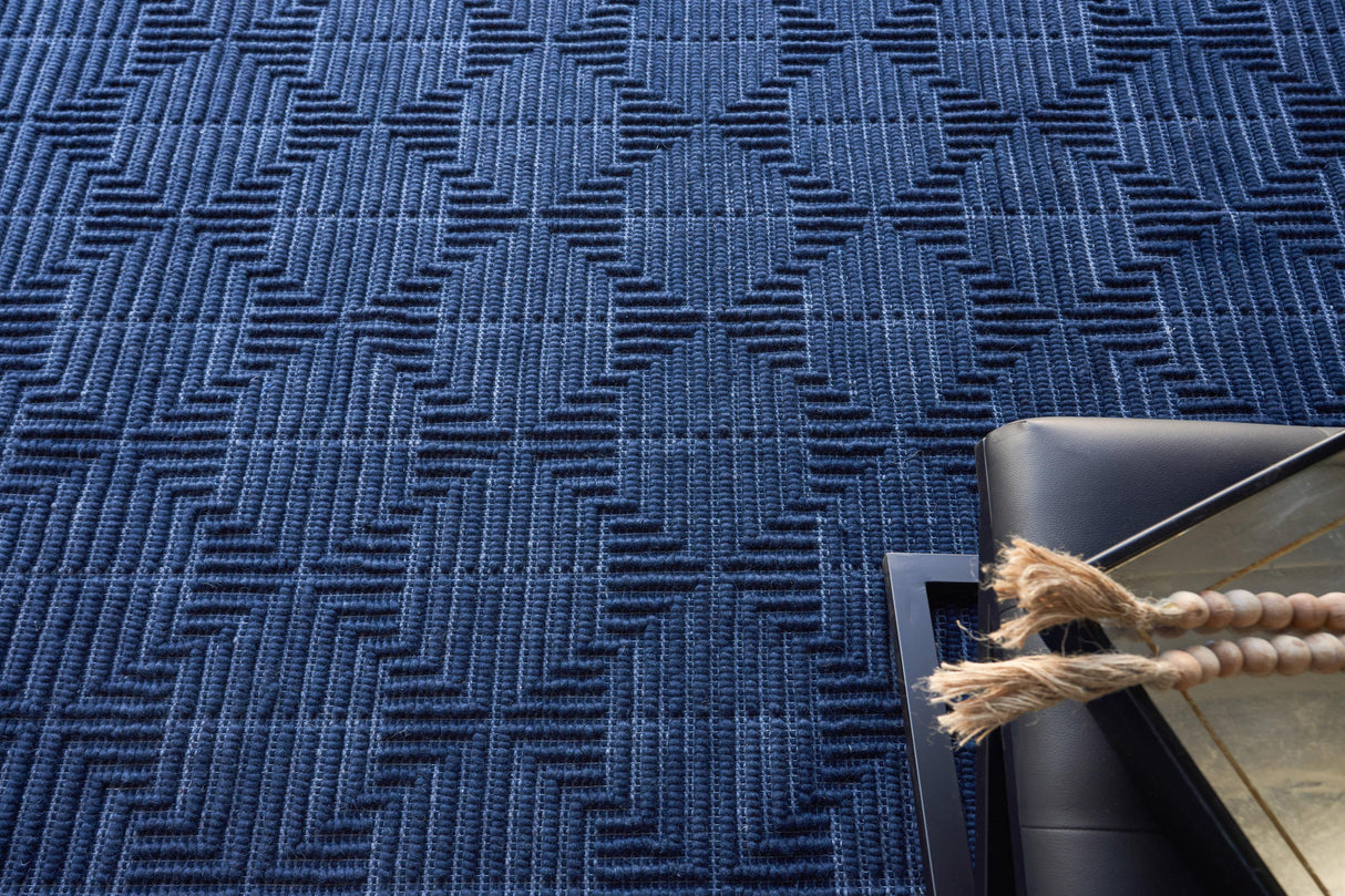 Exquisite Rugs Manzoni Hand-loomed New Zealand Wool 4875 Navy 12' x 15' Area Rug