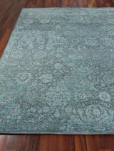 Exquisite Rugs Meena Hand-knotted Wool/Silk 2466 Blue/Light Blue 12' x 15' Area Rug