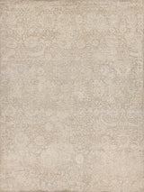 Exquisite Rugs Meena Hand-knotted Wool/Silk 2469 Ivory/Beige 10' x 14' Area Rug