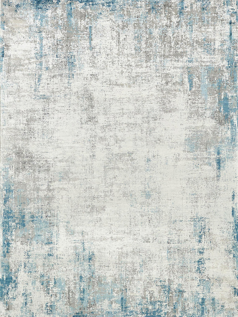 Exquisite Rugs Mercuri Power-loomed Acrylic/Viscose 5664 Silver/Blue 10' x 14' Area Rug