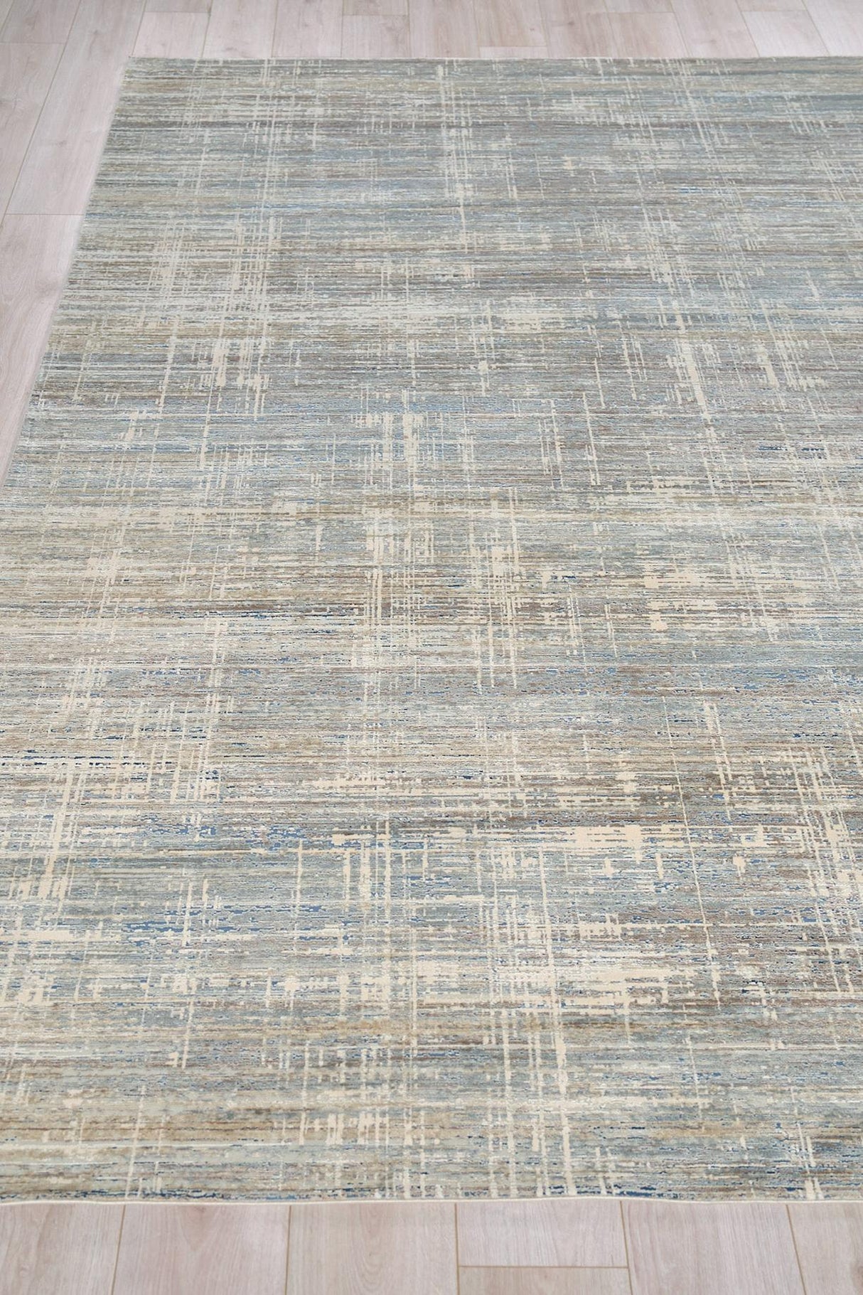 Exquisite Rugs Mercuri Power-loomed Acrylic/Viscose 5684 Light Blue/Blue 9' x 12' Area Rug