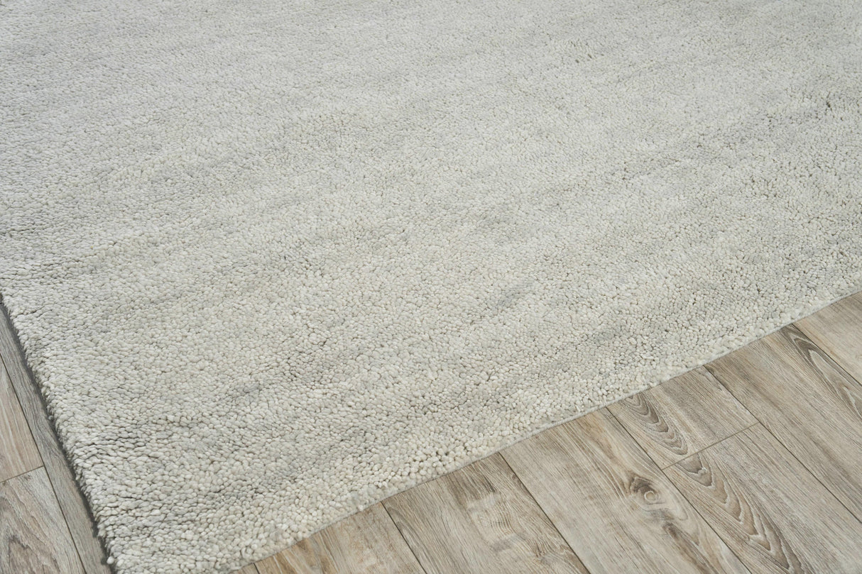 Exquisite Rugs Merino Hand-knotted Merino Wool 5392 Silver 10' x 14' Area Rug