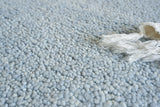 Exquisite Rugs Merino Wool Hand-knotted 5488 Blue 10' x 14' Area Rug