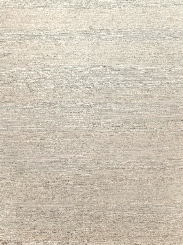 Exquisite Rugs Merino Wool Hand-knotted 4524 Light Silver 9' x 12' Area Rug