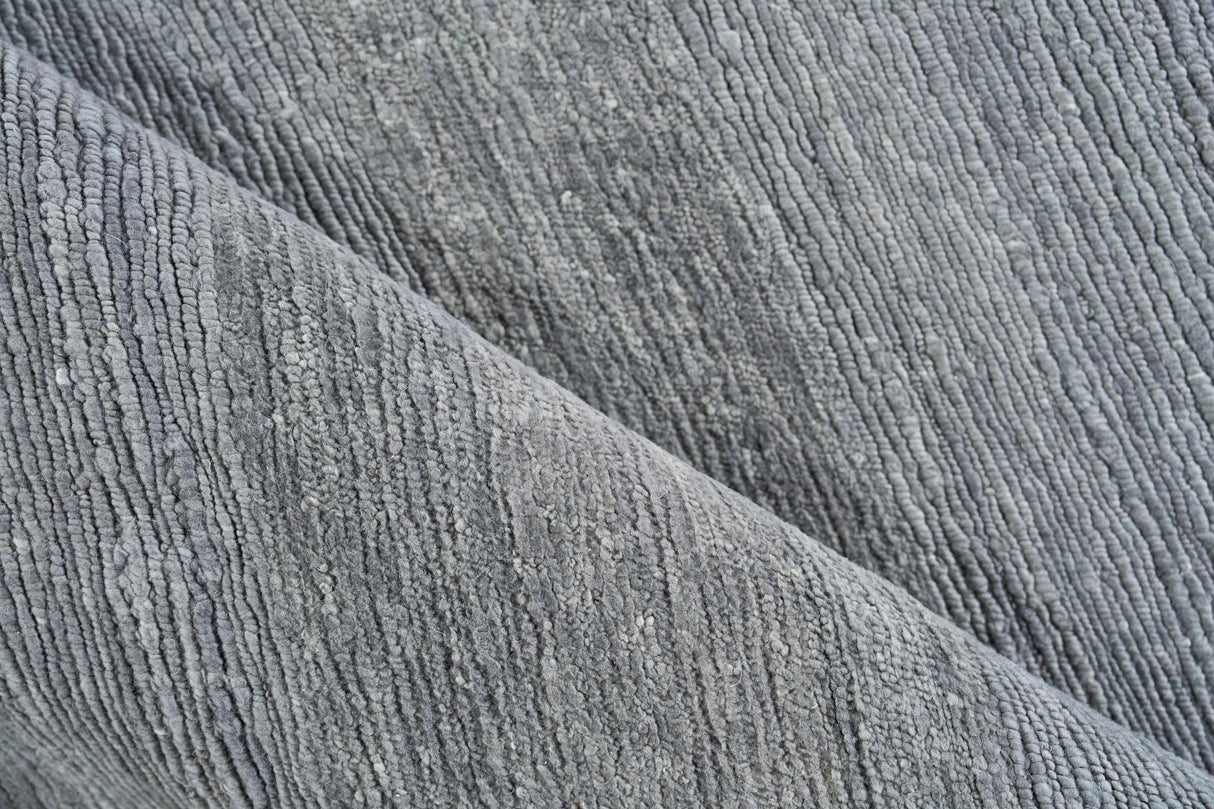 Exquisite Rugs Merino Wool Hand-knotted 4805 Dark Gray 10' x 14' Area Rug