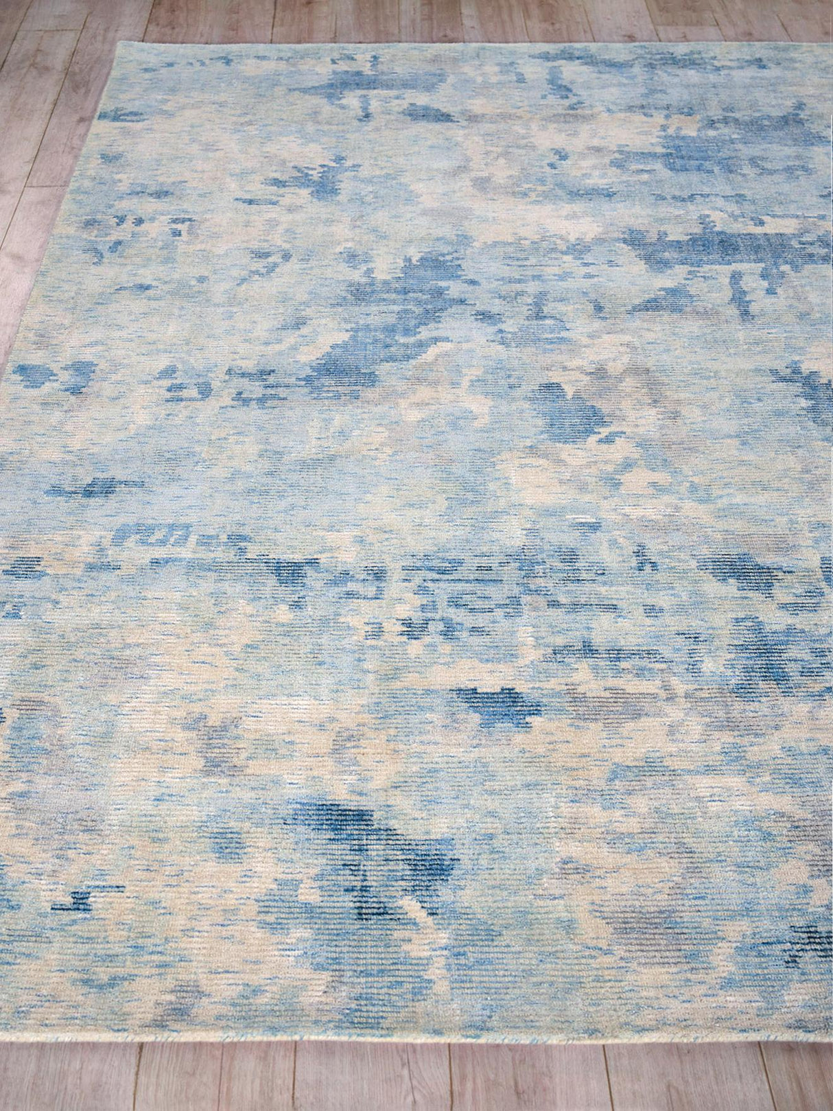 Exquisite Rugs Mineral Hand-loomed Wool/Bamboo Silk 5357 Blue 14' x 18' Area Rug
