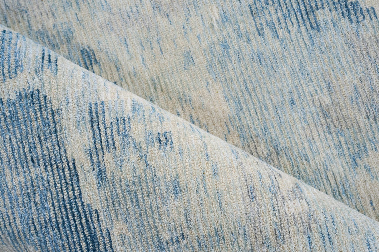 Exquisite Rugs Mineral Hand-loomed Wool/Bamboo Silk 5357 Blue 14' x 18' Area Rug
