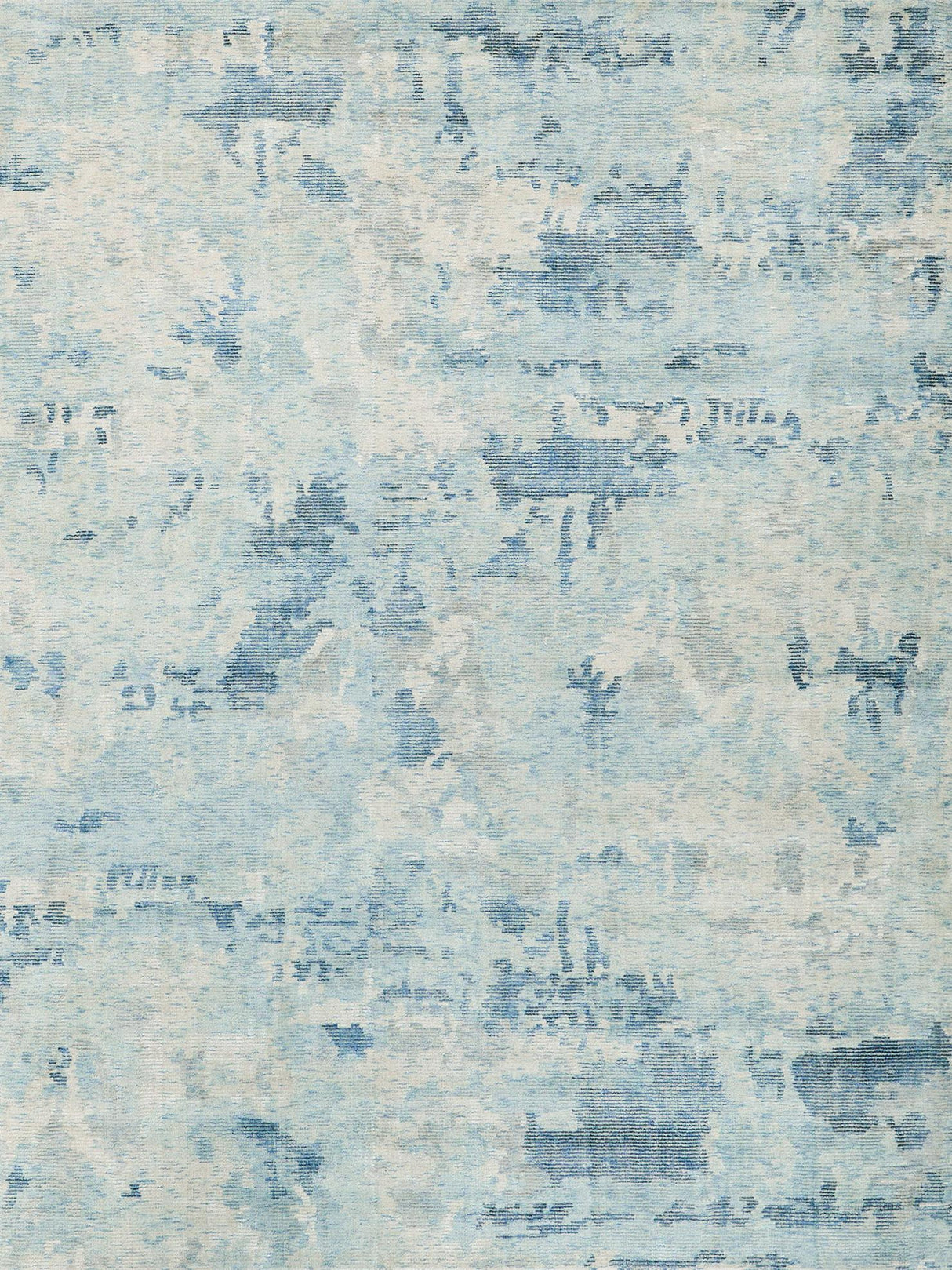 Exquisite Rugs Mineral Hand-loomed Wool/Bamboo Silk 5357 Blue 9' x 12' Area Rug