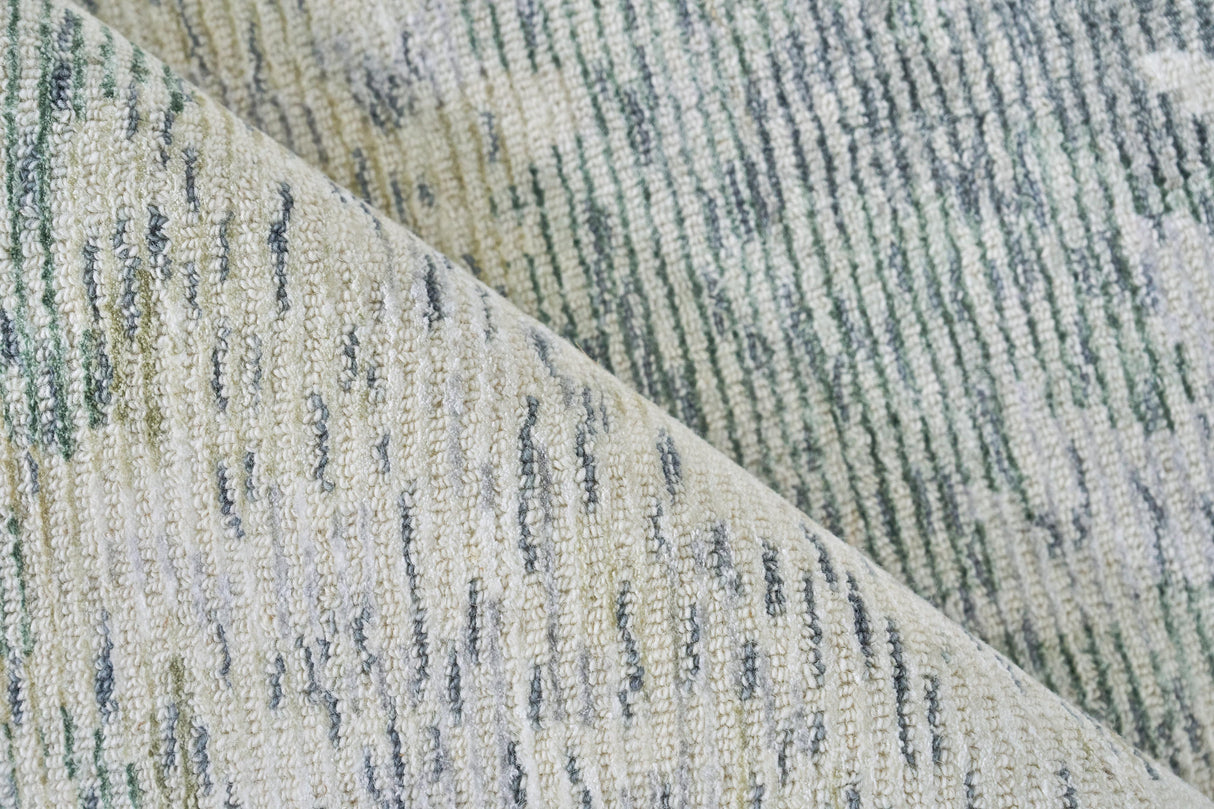 Exquisite Rugs Mineral Hand-loomed Wool/Bamboo Silk 5358 Green 10' x 14' Area Rug