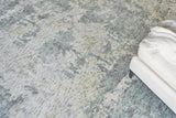 Exquisite Rugs Mineral Hand-loomed Wool/Bamboo Silk 5358 Green 10' x 14' Area Rug