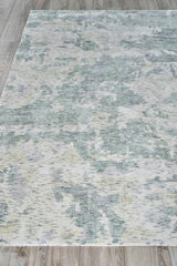 Exquisite Rugs Mineral Hand-loomed Wool/Bamboo Silk 5358 Green 6' x 9' Area Rug