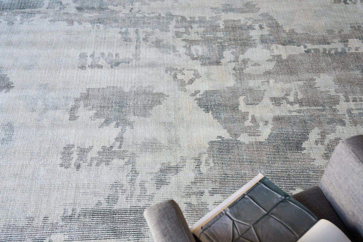 Exquisite Rugs Mineral Hand-loomed Wool/Bamboo Silk 5359 Beige 9' x 12' Area Rug