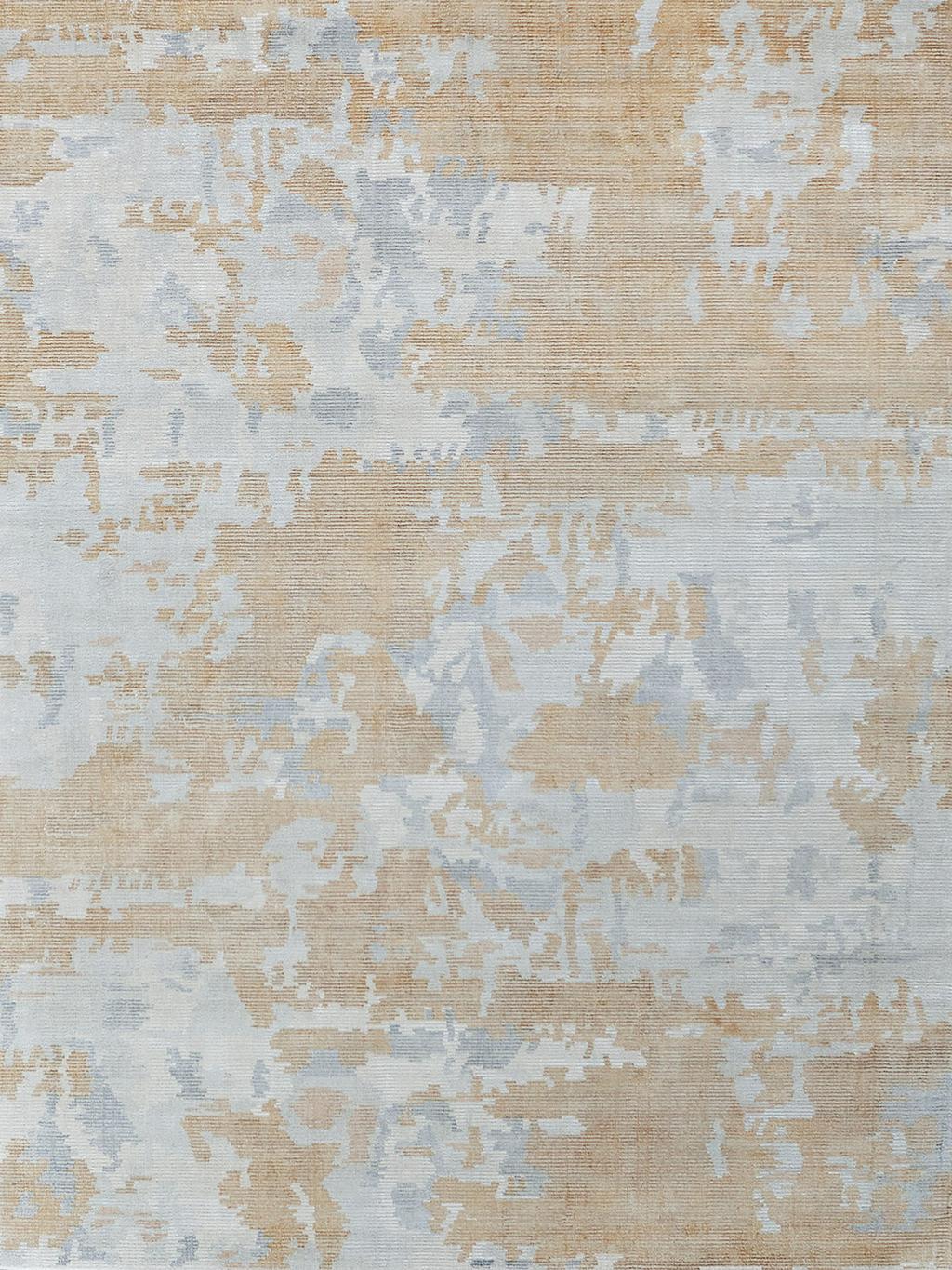 Exquisite Mineral Hand-loomed Wool/Bamboo Silk Silver/Gold Area Rug 6.0'X9.0' Rug
