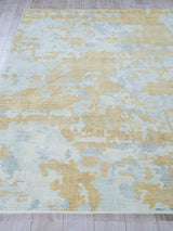 Exquisite Rugs Mineral Hand-loomed Wool/Bamboo Silk 5361 Silver/Gold 6' x 9' Area Rug