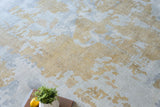Exquisite Rugs Mineral Hand-loomed Wool/Bamboo Silk 5361 Silver/Gold 6' x 9' Area Rug