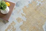 Exquisite Rugs Mineral Hand-loomed Wool/Bamboo Silk 5361 Silver/Gold 6' x 9' Area Rug
