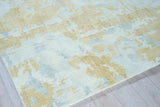 Exquisite Rugs Mineral Hand-loomed Wool/Bamboo Silk 5361 Silver/Gold 9' x 12' Area Rug