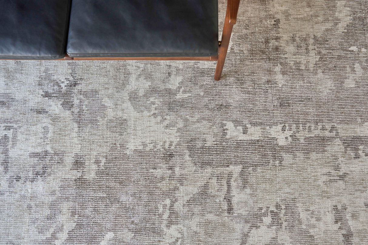 Exquisite Rugs Mineral Hand-loomed Wool/Bamboo Silk 5639 Brown 6' x 9' Area Rug