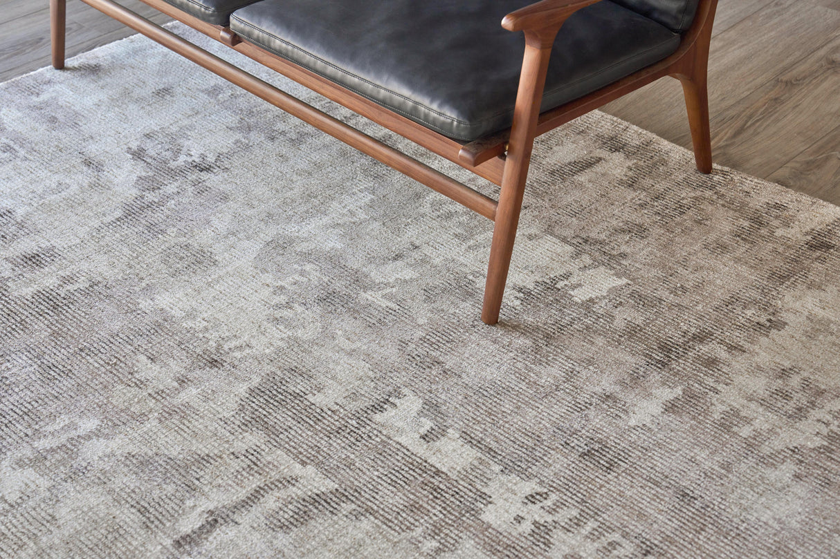 Exquisite Rugs Mineral Hand-loomed Wool/Bamboo Silk 5639 Brown 9' x 12' Area Rug
