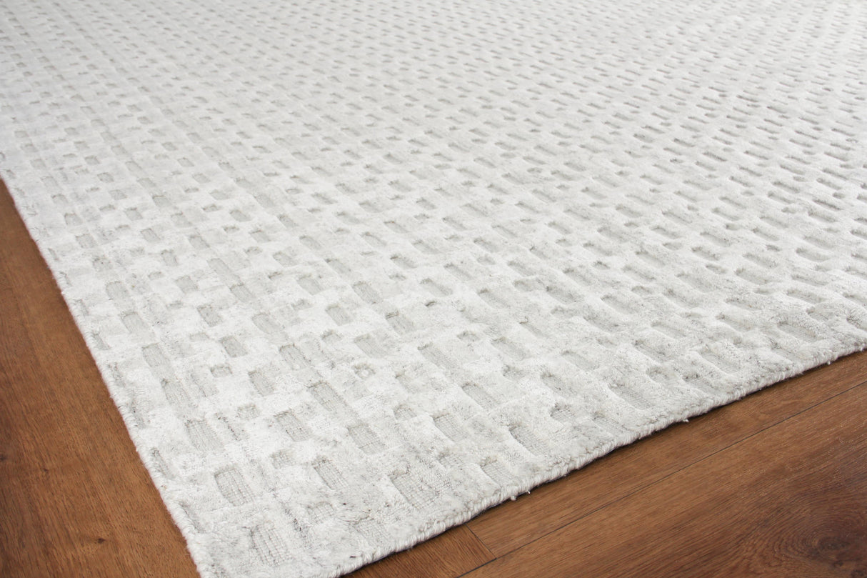 Exquisite Rugs Monroe Silk Hand-loomed Bamboo Silk 3970 Ivory 9' x 12' Area Rug