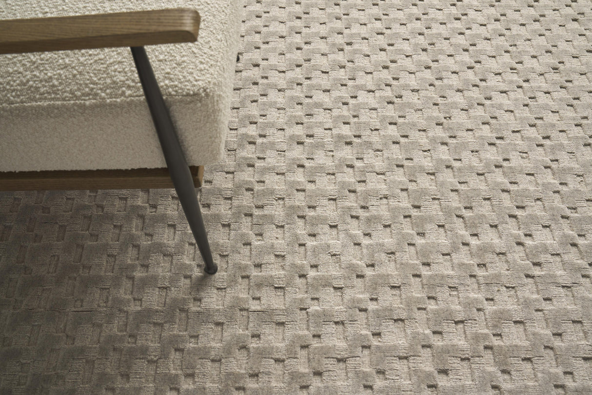 Exquisite Rugs Monroe Silk Hand-loomed Bamboo Silk 3971 Light Taupe 6' x 9' Area Rug