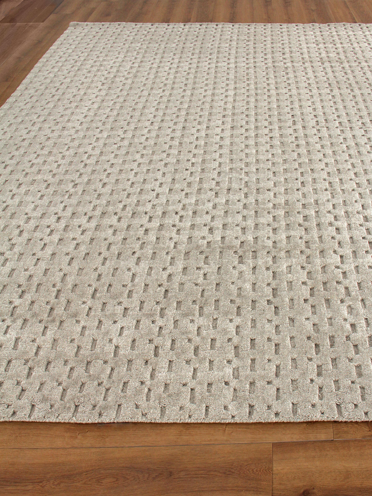 Exquisite Rugs Monroe Silk Hand-loomed Bamboo Silk 3971 Light Taupe 9' x 12' Area Rug
