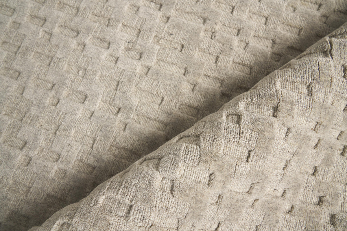 Exquisite Rugs Monroe Silk Hand-loomed Bamboo Silk 3971 Light Taupe 9' x 12' Area Rug