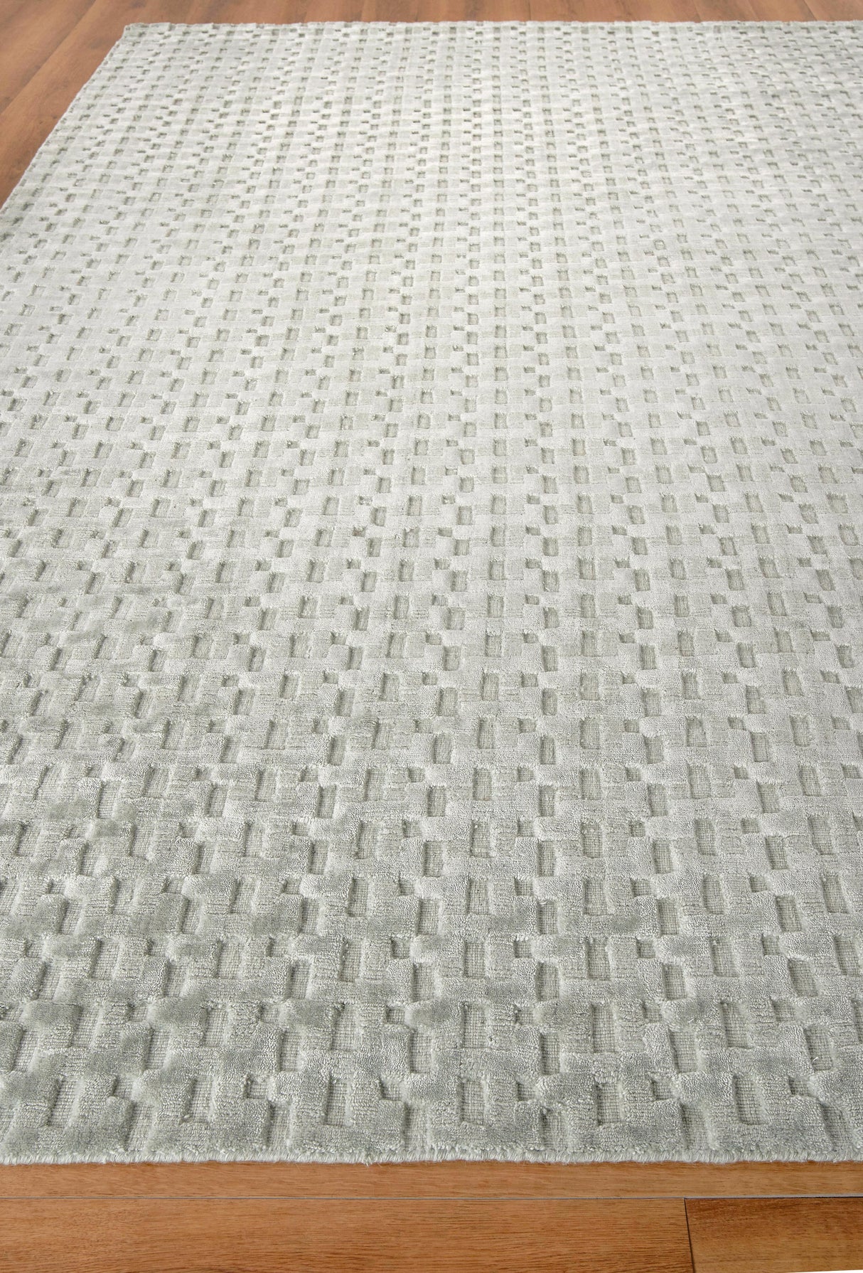 Exquisite Rugs Monroe Silk Hand-loomed Bamboo Silk 3972 Light Green 9' x 12' Area Rug